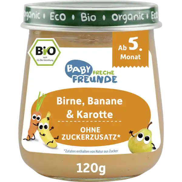 Bio Babybrei Birne, Banane & Karotte