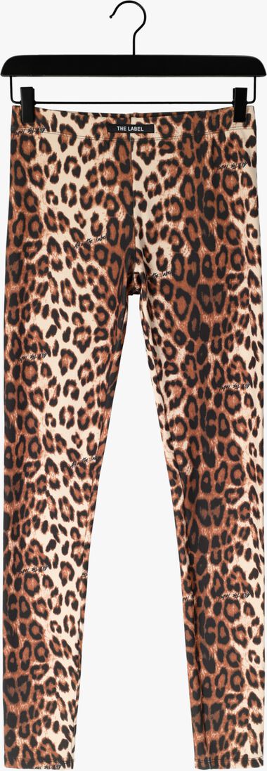 bruine alix the label broeken ladies knitted leopard legging