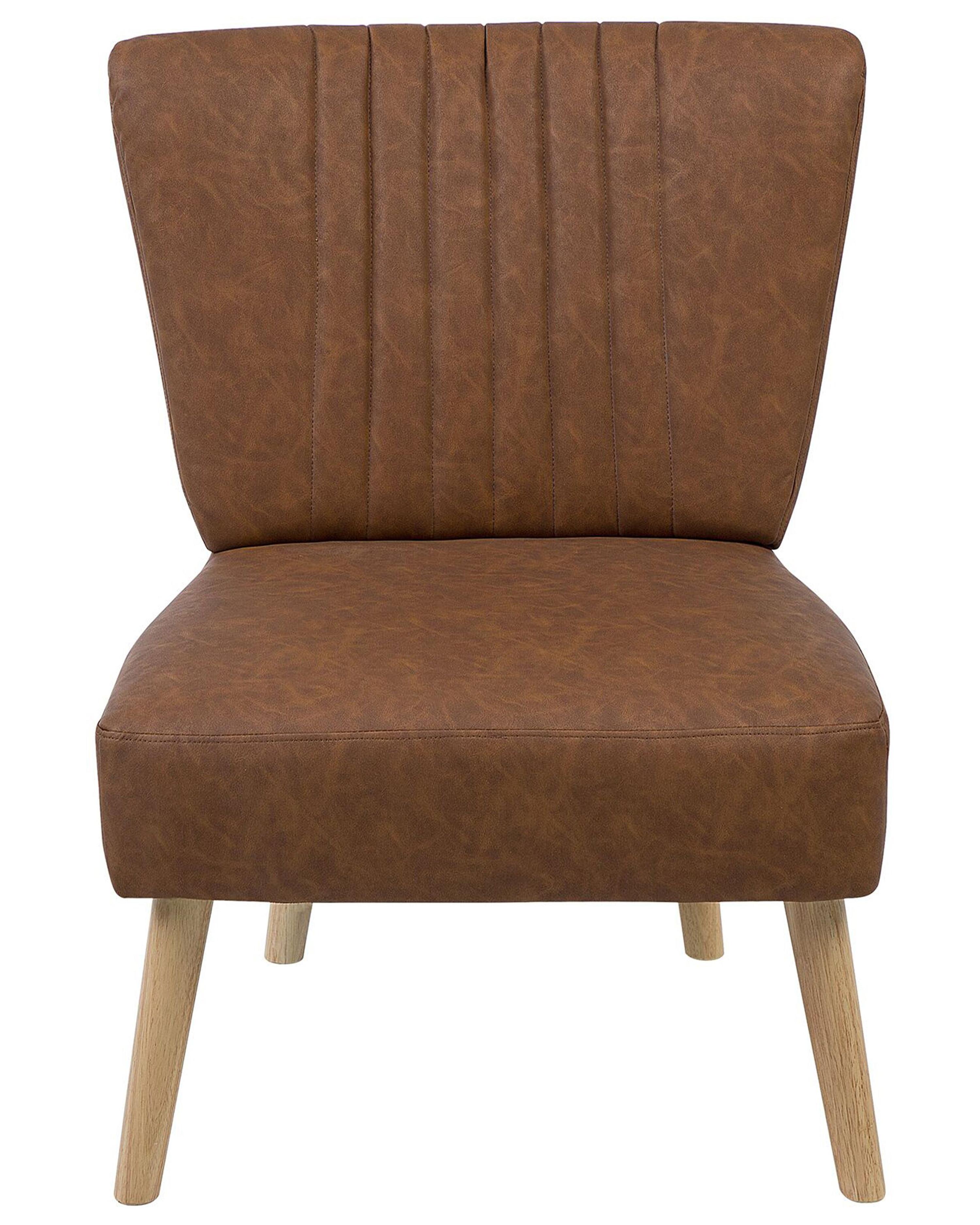 Fauteuil VAASA Kunstleer Goudbruin
