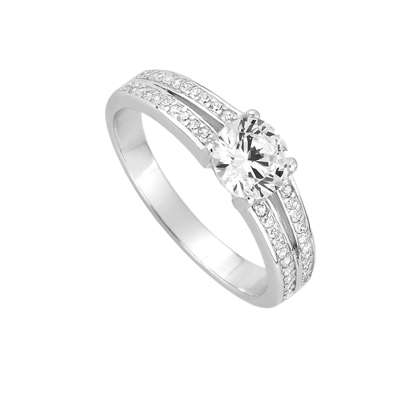 Bague femme - Oxyde de zirconium - Argent 925