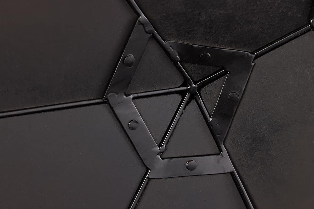 Design Spiegel DIAMOND 65cm schwarz Metall handmade