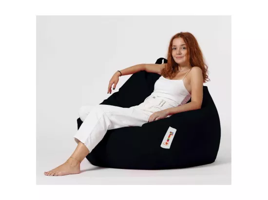 Pouf poire noir Premium XXL