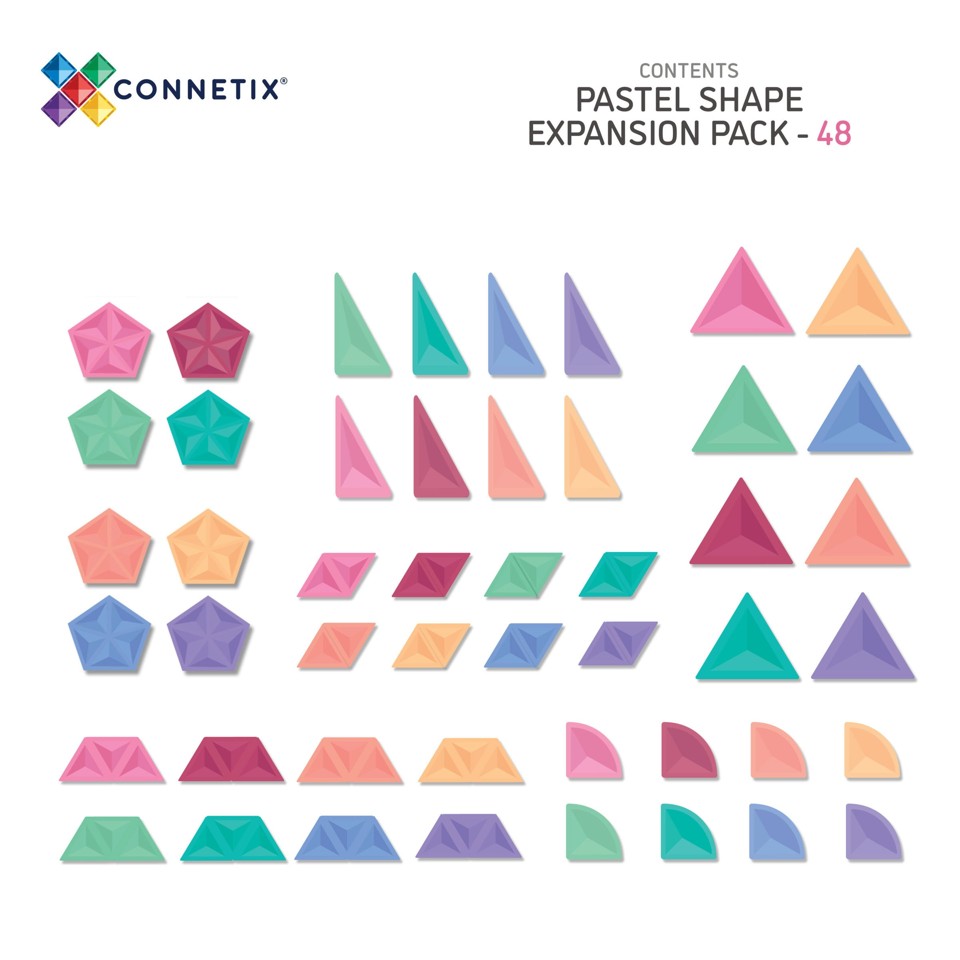 Connetix - Udvidelsessæt 48 dele - pastel (CT-P-00048-SE)