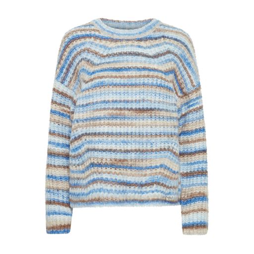 Fransa Multifarvet Striktrøje, Princess Blue Mix, L/XL