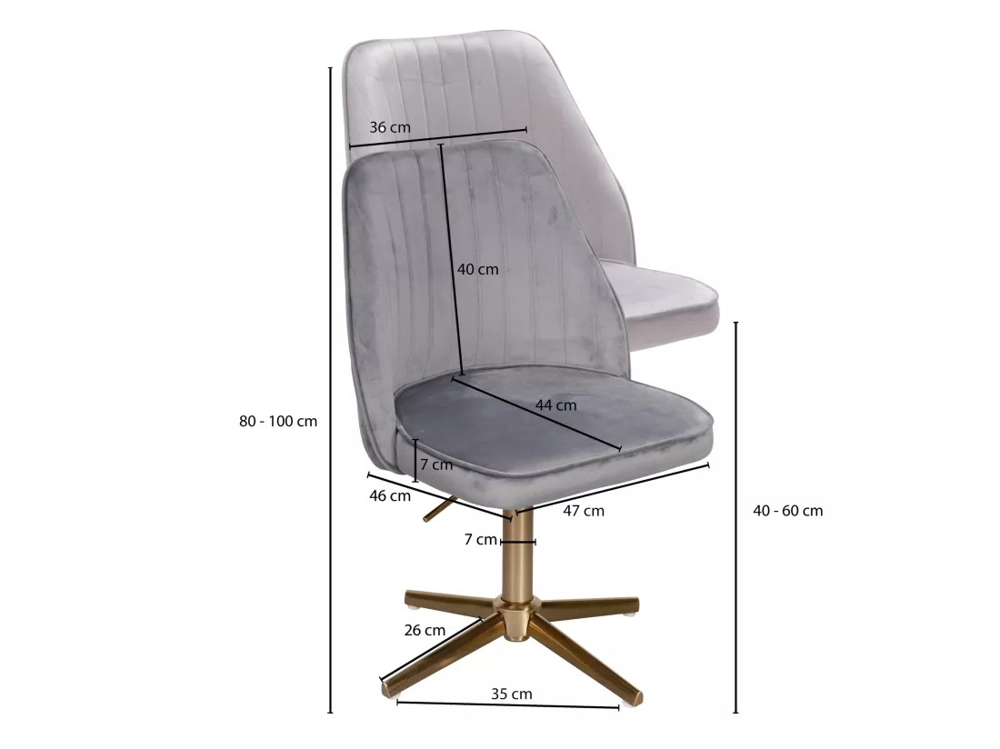 chaise de bureau velours chaise pivotante avec dossier