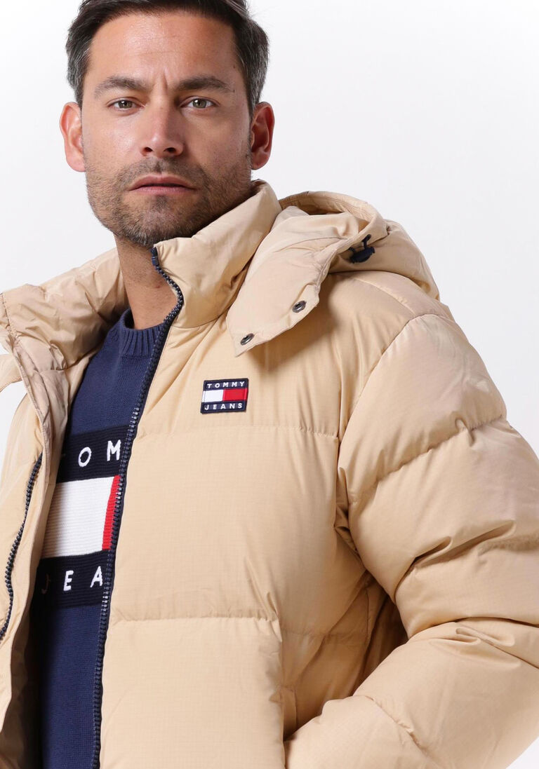 TOMMY JEANS beige tommy jeans gewatteerde jas tjm alaska puffer