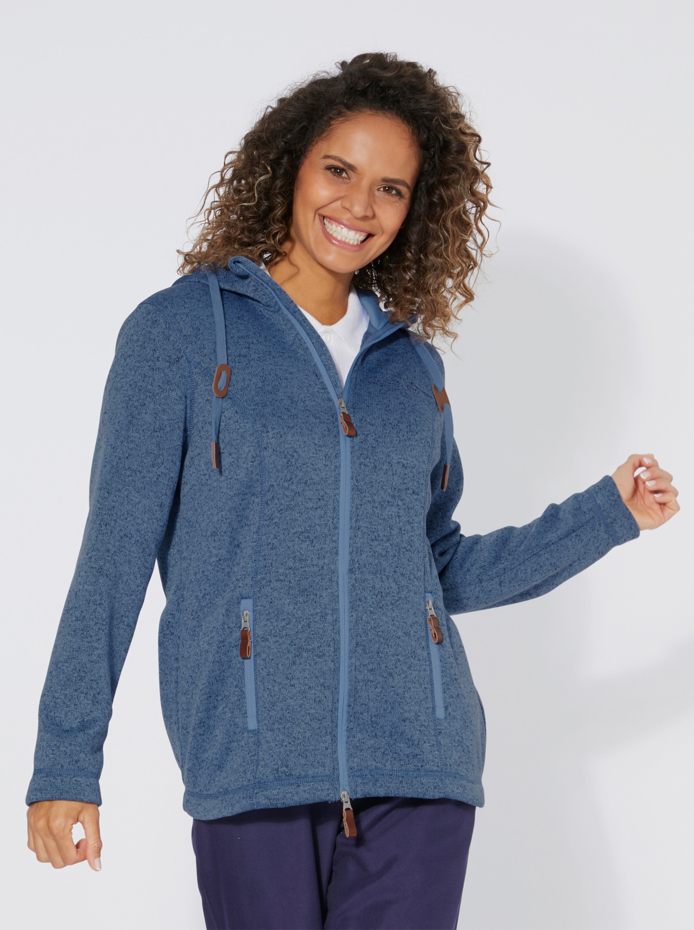 Strickfleece-Jacke