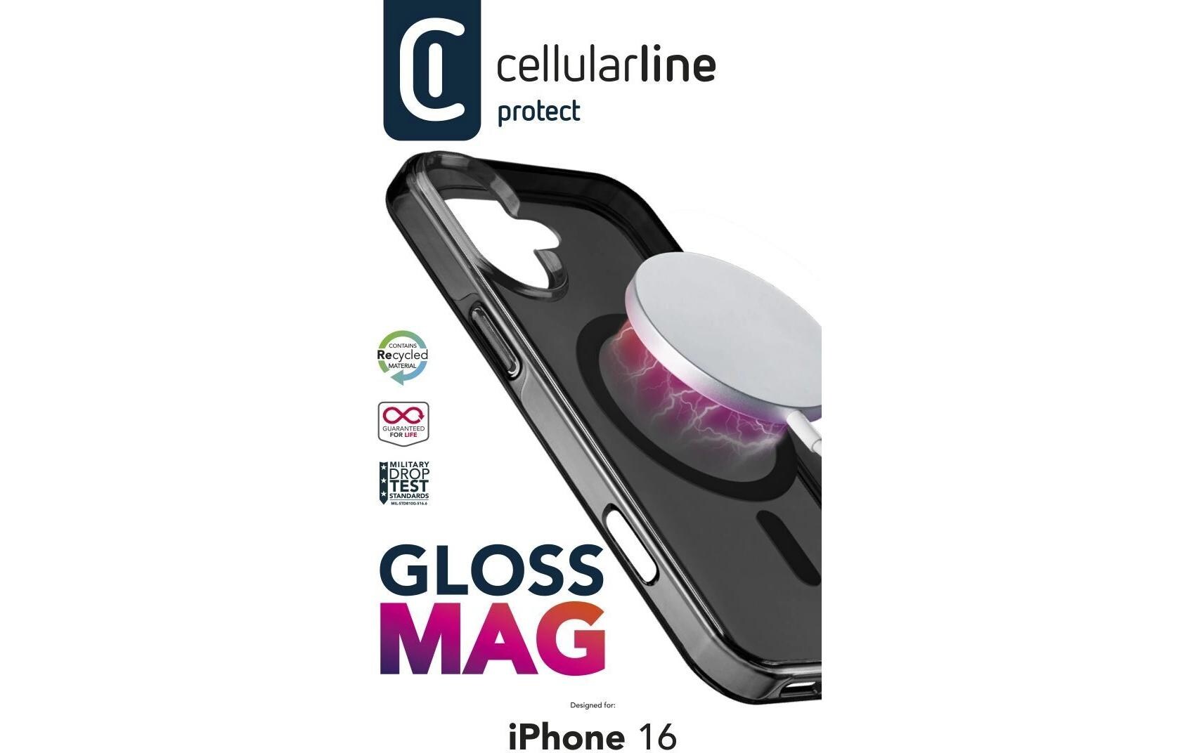 Back Cover Gloss Case iPhone 16 BlackSchutzhülle für das Apple iPhone 16