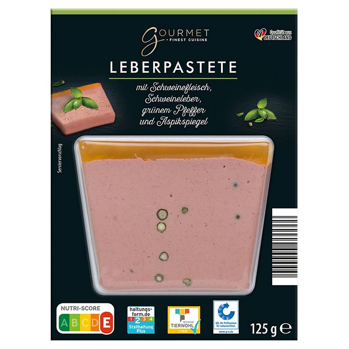 GOURMET FINEST CUISINE Leberpasteten 125 g, Pfeffer