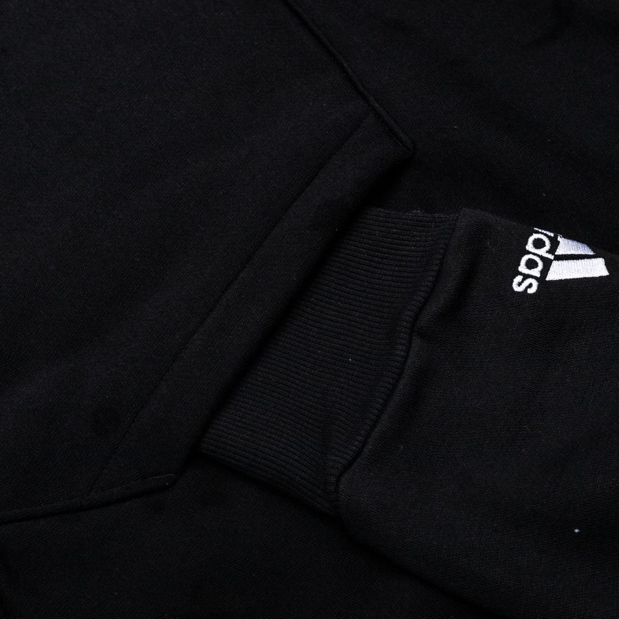 adidas Essentials Oversized Fleece Sweat à Capuche - Noir/Blanc Femme