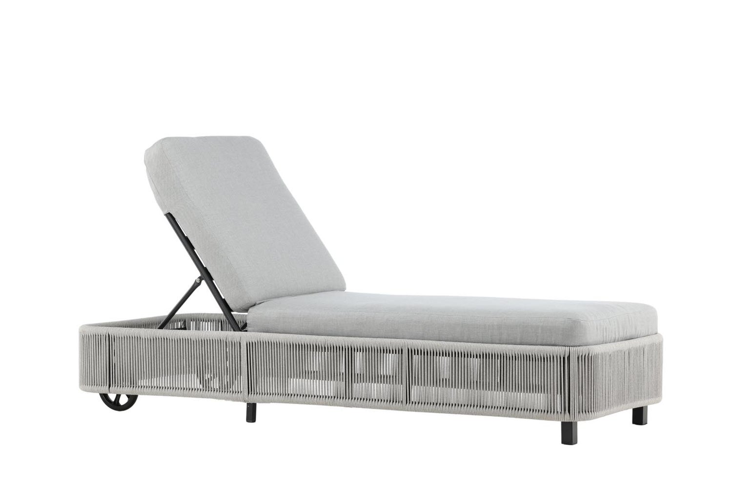 Virya ligstoel grijs, zwart. 75X205X32cm