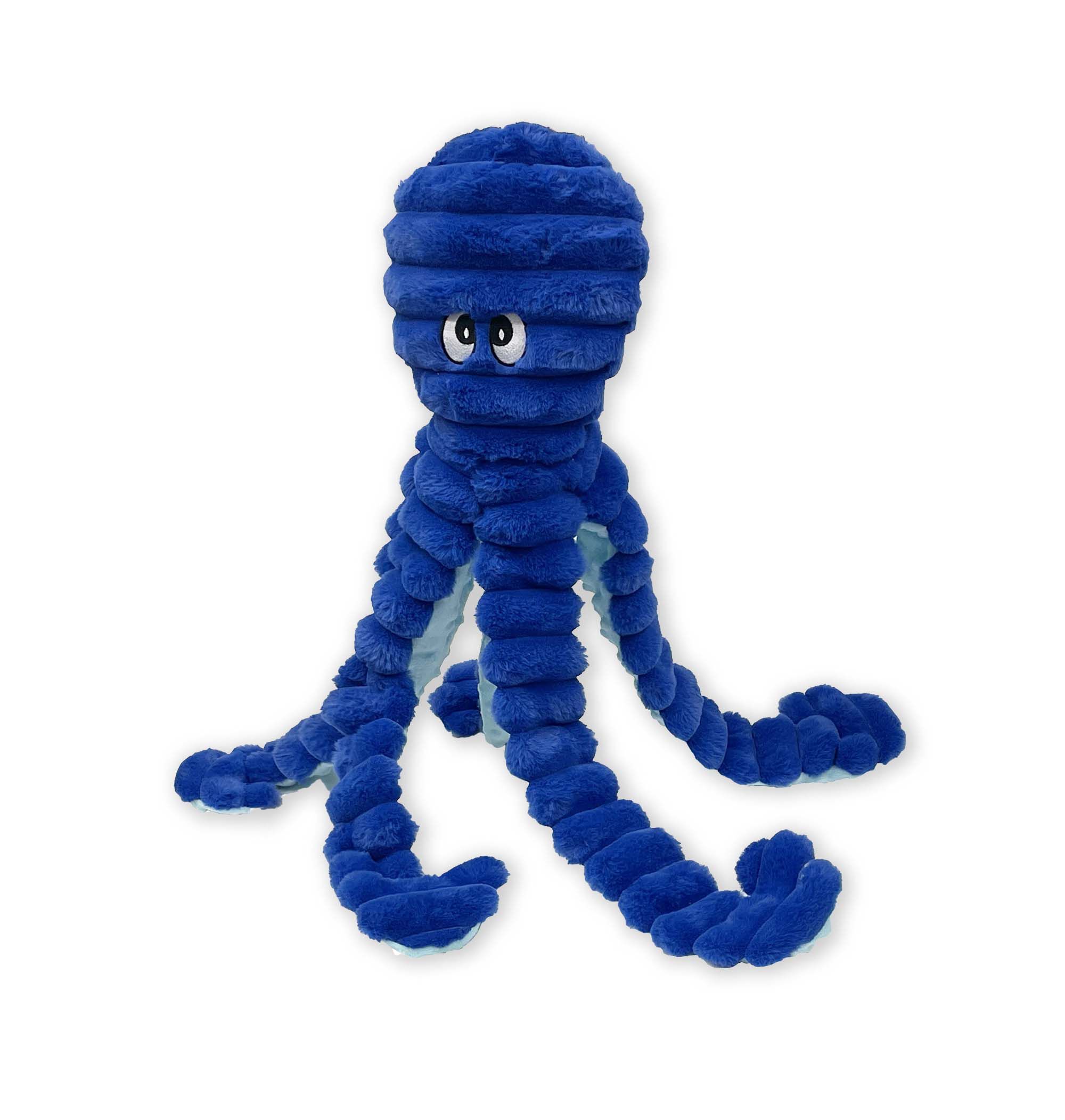 Quapas Octopus Knuffel - Hondenspeelgoed - Donkerblauw - 15x18x66 cm - XL