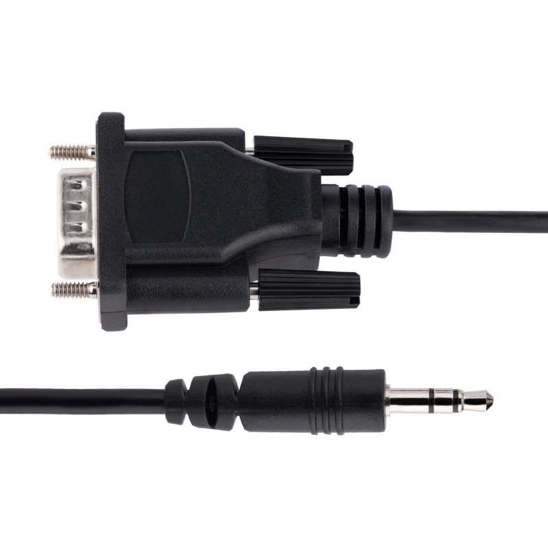 StarTech.com Câble Série DB9 vers 3.5mm de 1m - Câble RS232 DB9 Mâle à 3.5mm - Adaptateur Série DB9 à 3.5mm pour le Calibrage de Projecteurs, d'Enseignes Numériques et de Téléviseurs via une Prise Audio