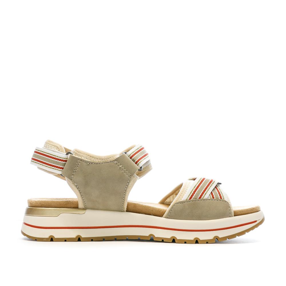 Relife Sandales Beige/Rouge Femme Relife Jalscrow