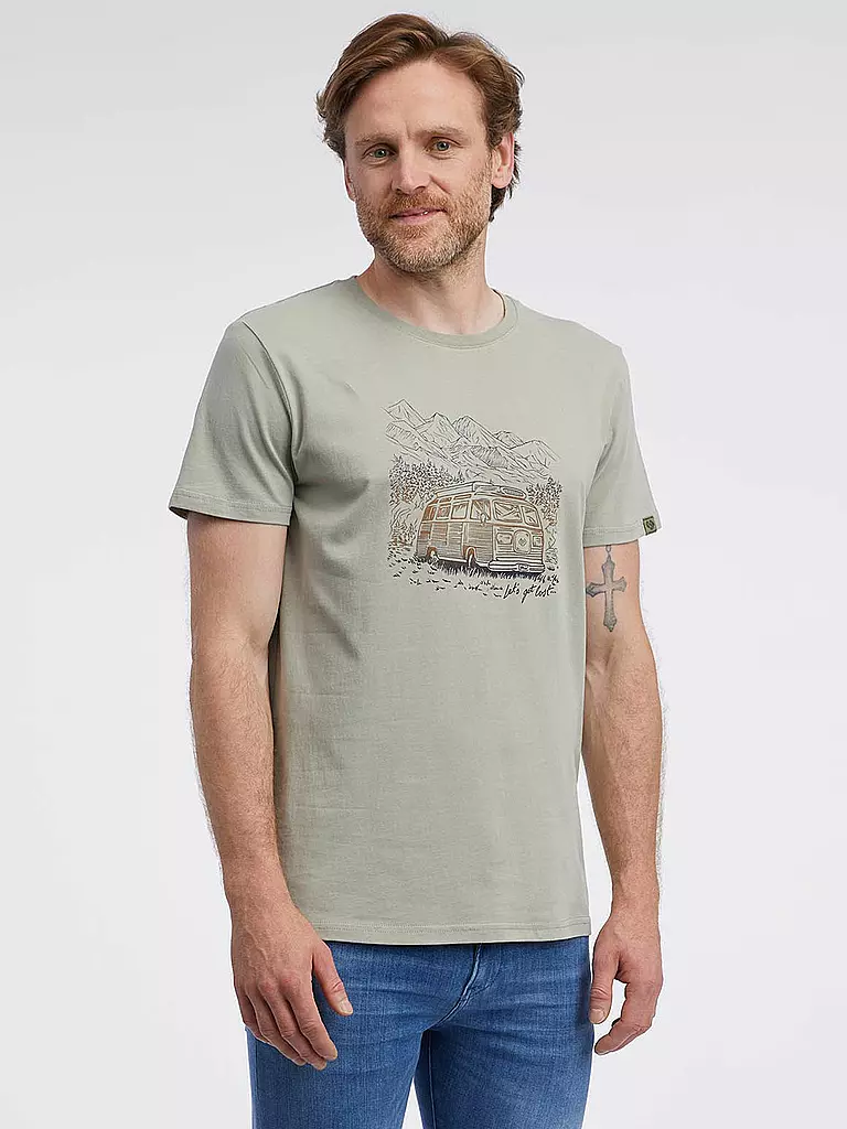 RAGWEAR T-Shirt ROGGERO GRADIENT hellgrün