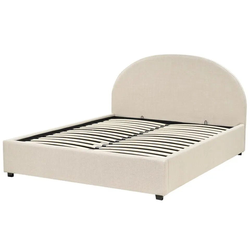 VAUCLUSE - Bed met opbergruimte - Beige - 160x200 cm - Polyester