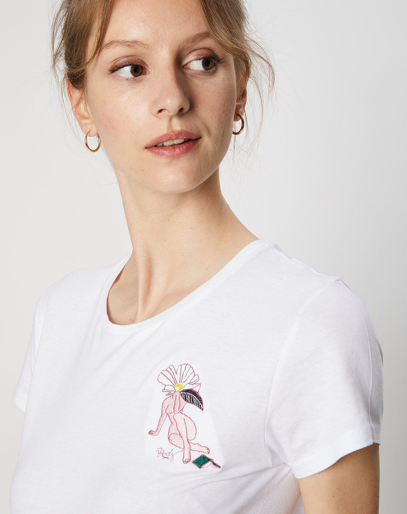 Mellow Yellow T-Shirt Fleur blanc