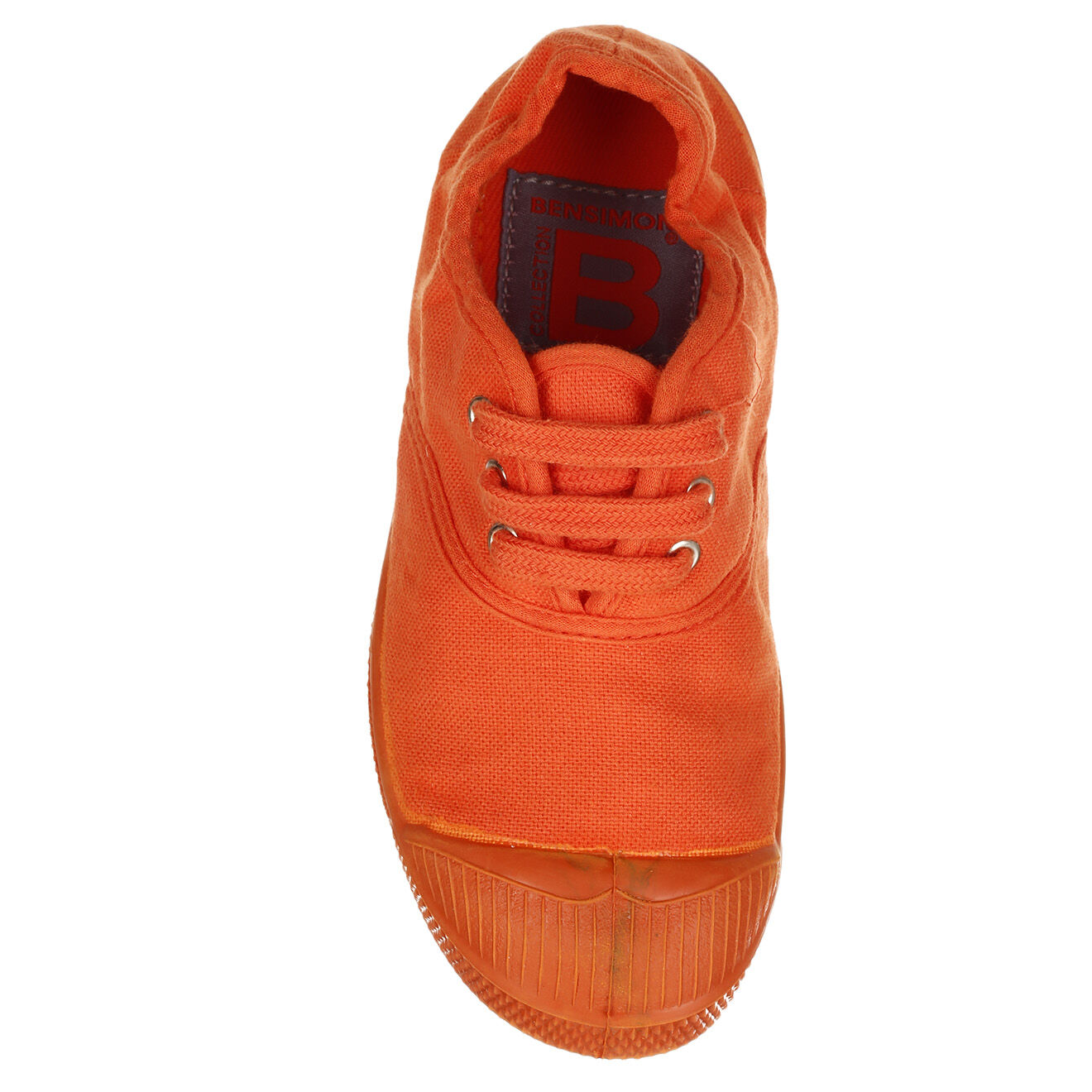 Bensimon Tennis basses Colorsole lacets orange