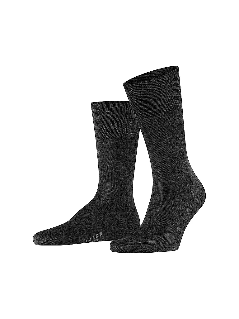 FALKE Socken TIAGO anthracite melange grau