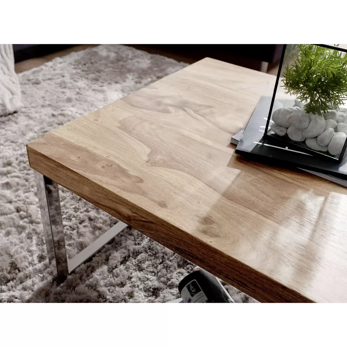 Couchtisch Oviedo braun,silber