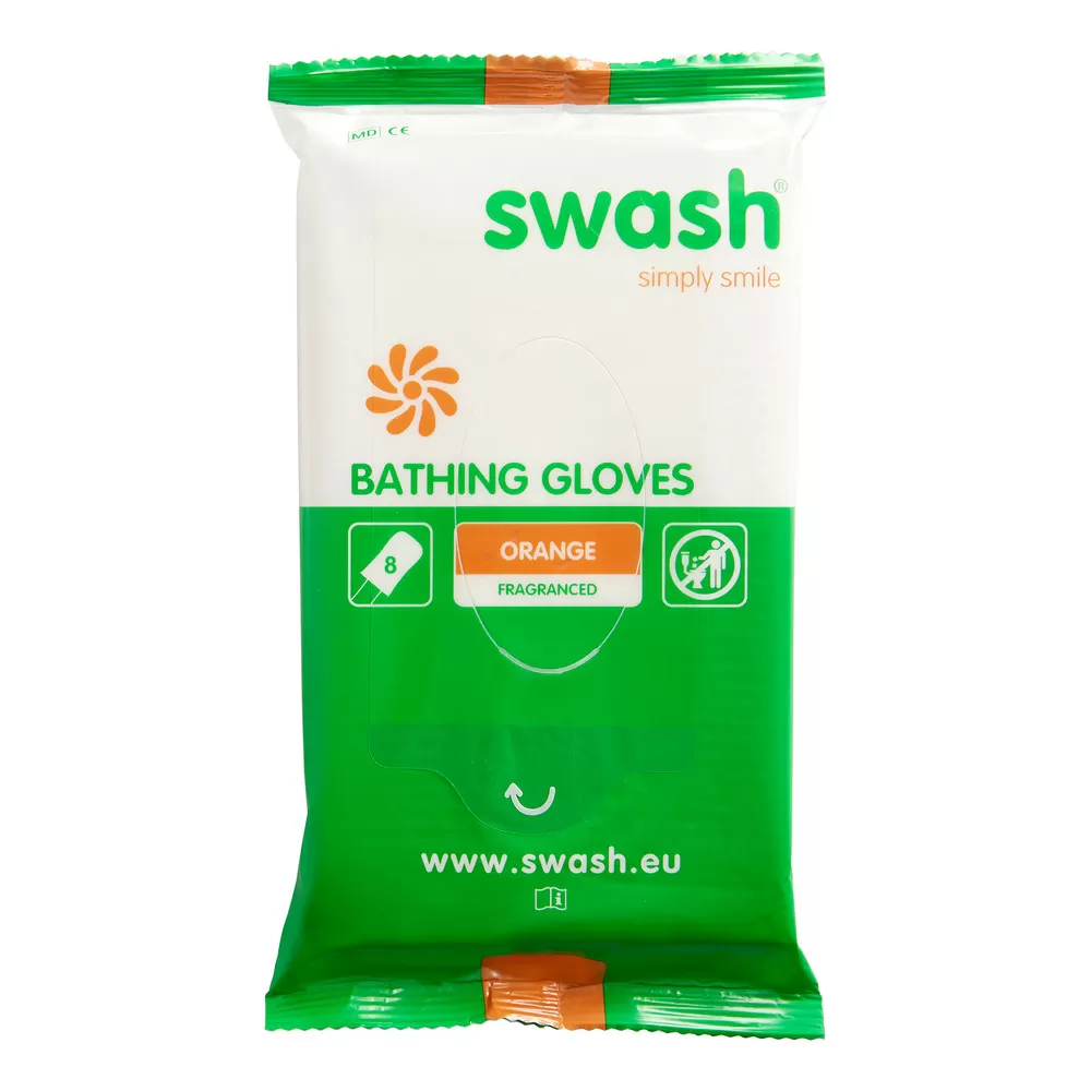 Swash Bathing Gloves 22x13 cm, m. duft - 8 stk.