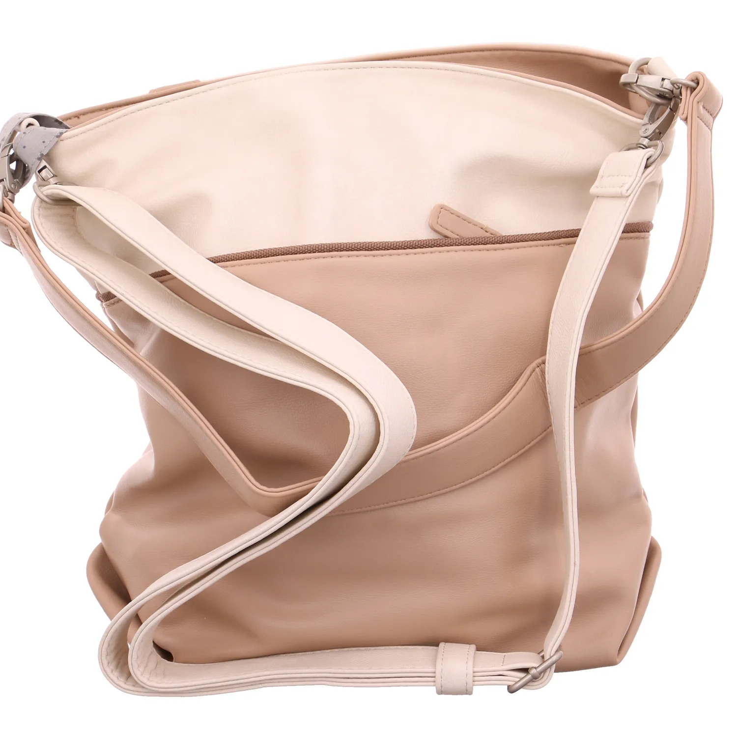 ZWEI Umhängetasche Beige Lederimitat