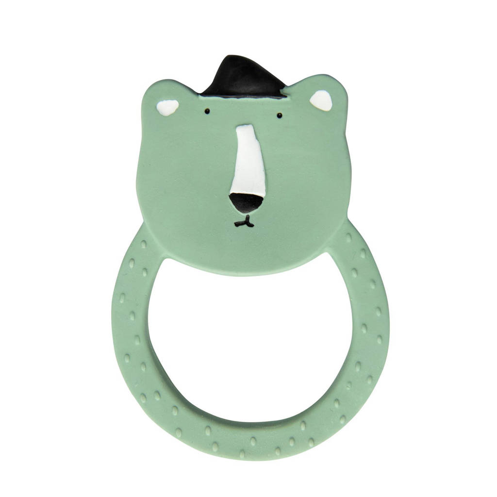 Mr Polar Bear rubberen bijtring lichtgroen