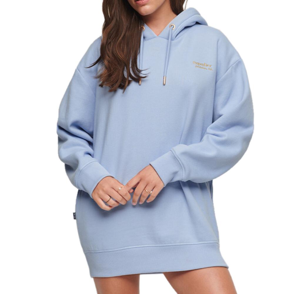 Superdry Robe Pull Bleu Femme Superdry Essential Hooded