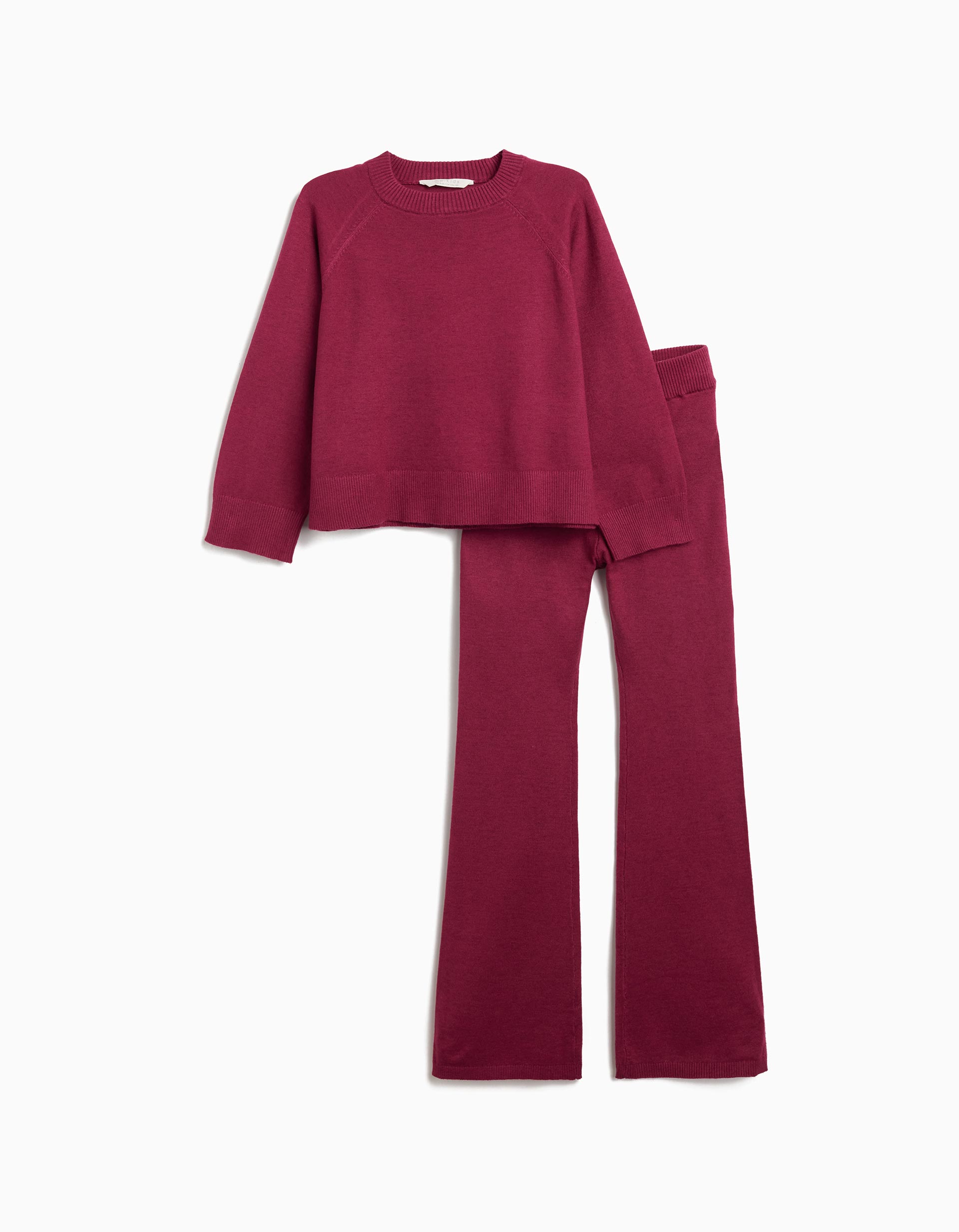 Conjunto de Malha, Menina, Vermelho Escuro