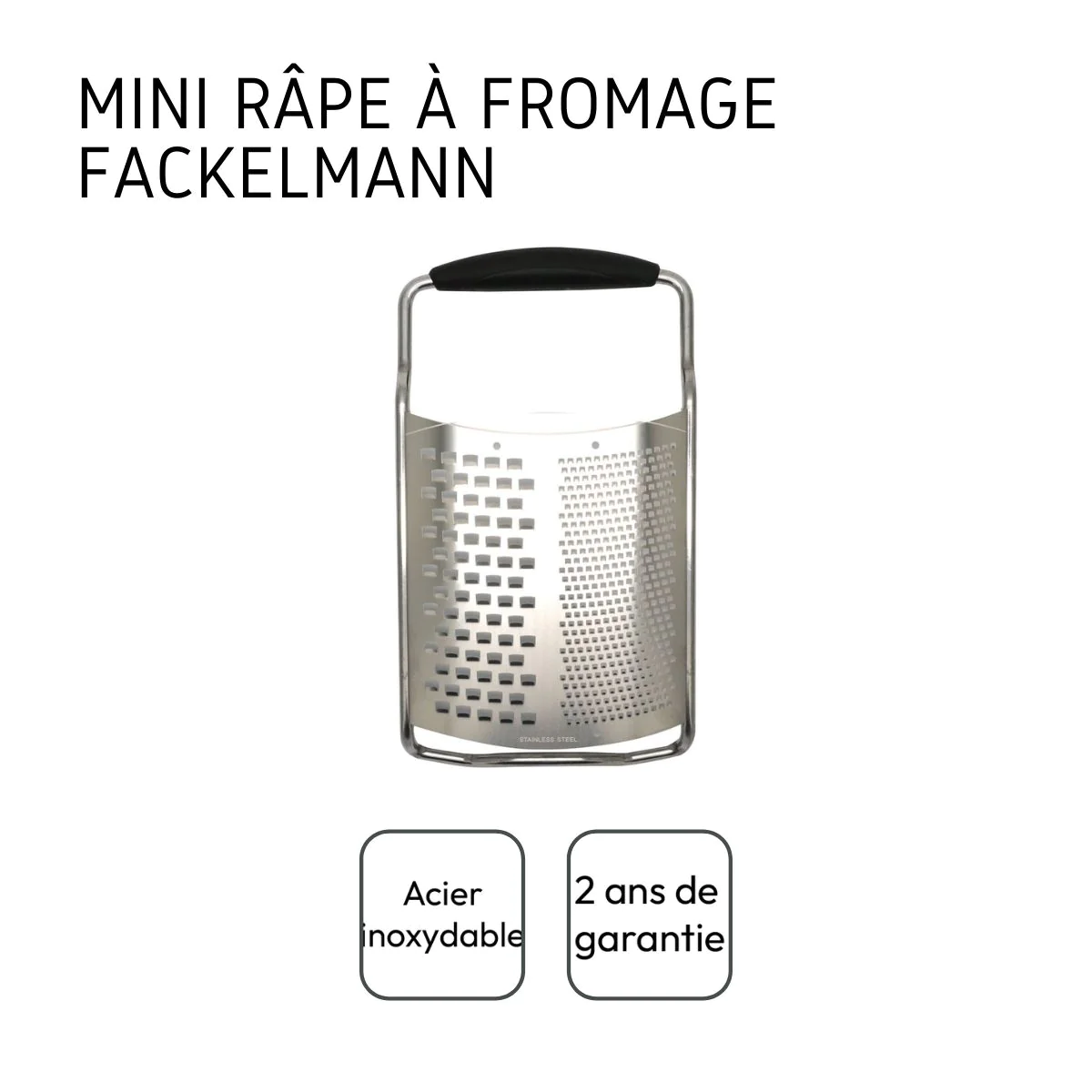 Râpe à fromage inox 2 en 1 Fackelmann