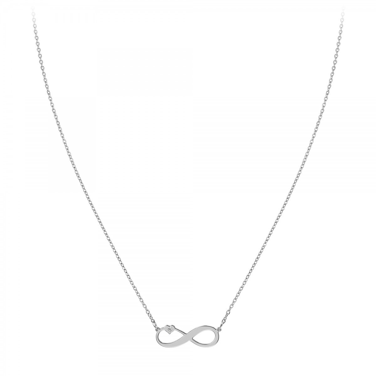 Collier infini SC Crystal orné d'un véritable diamant blanc
