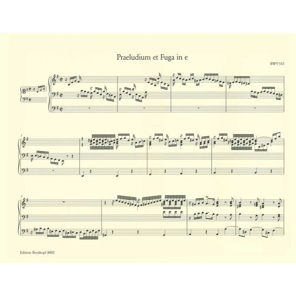 Breitkopf & Härtel Bach sämtliche Orgelwerke