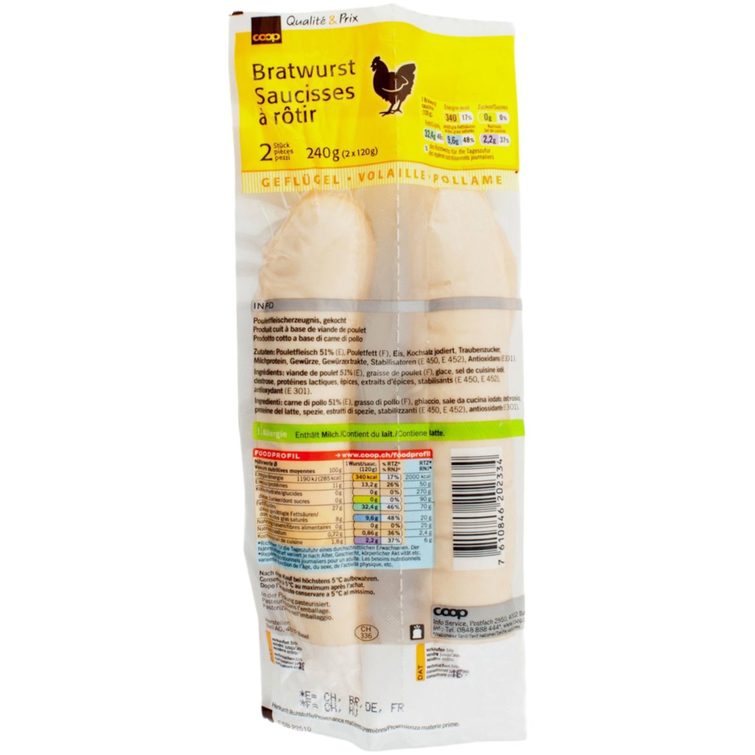 Geflügel-Bratwurst 2 Stück