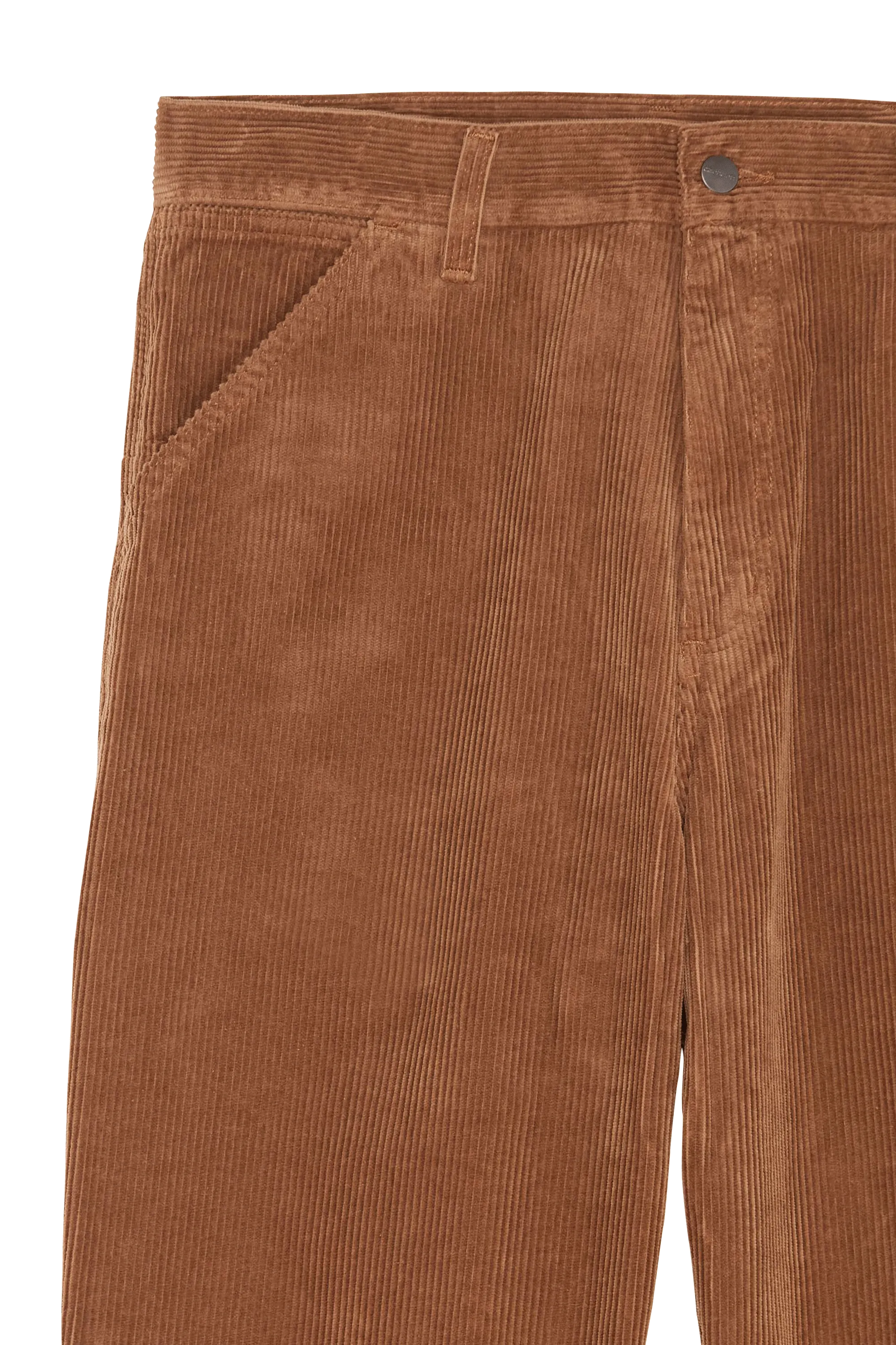 CARHARTT WIP Pantalon droit en velours SINGLE KNEE PANT Marron
