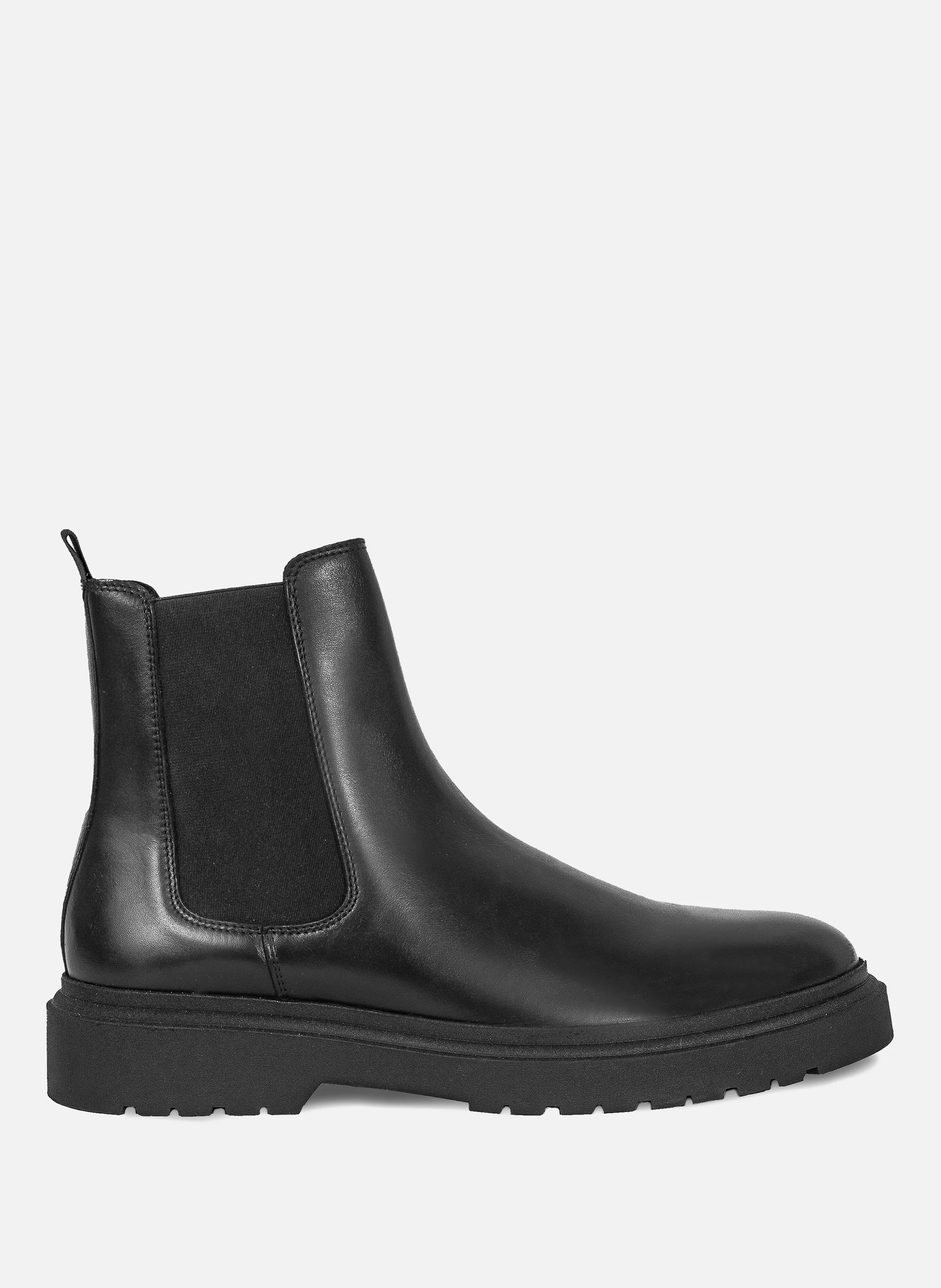 Chelsea boots gomme cuir | Noir