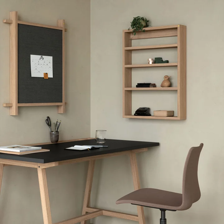 Andersen Furniture - A-Podium Shelf, 70 x 10 x 52 cm, Eiche weiss matt lackiert