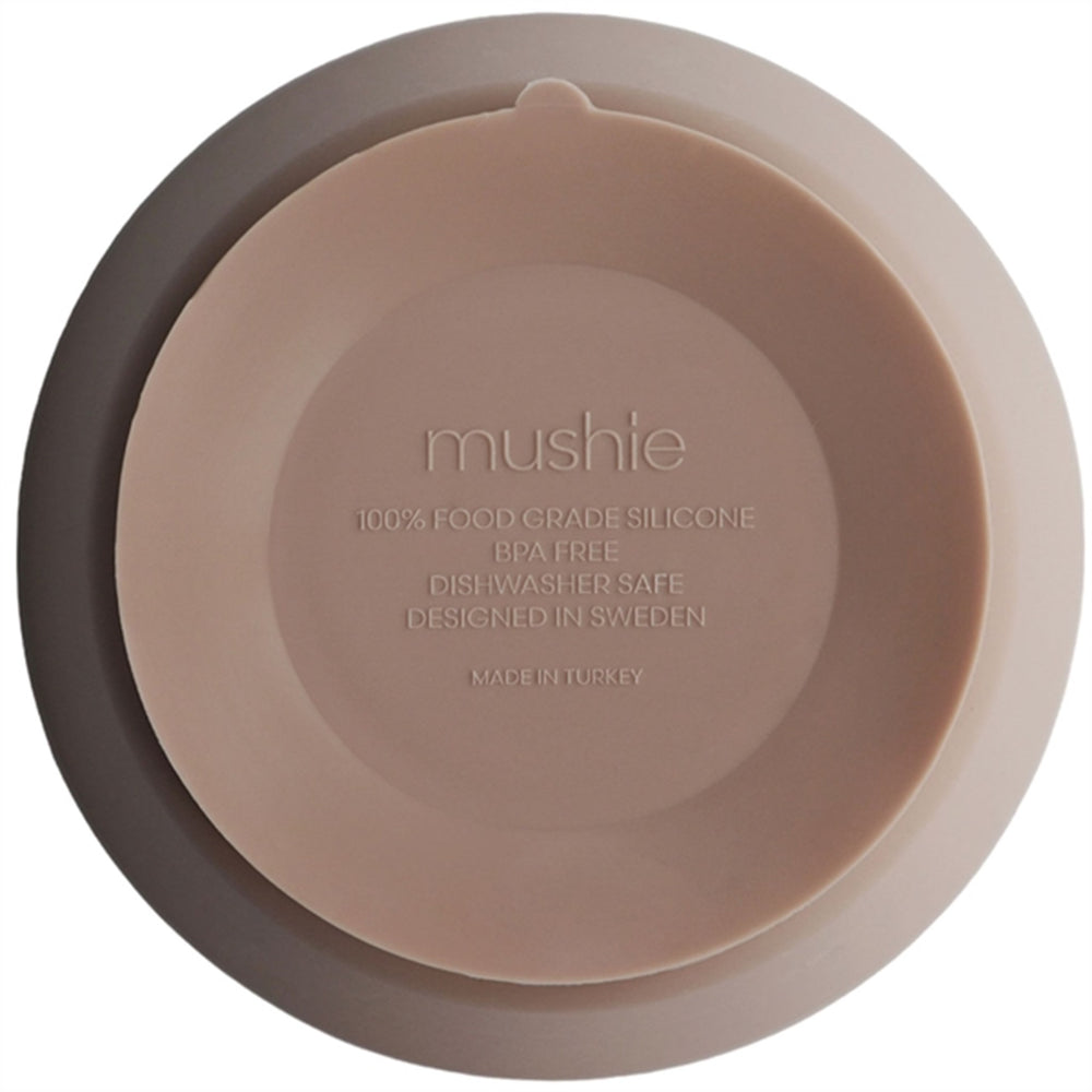 Silikone Skål Natural - Mushie → Luksusbaby.dk