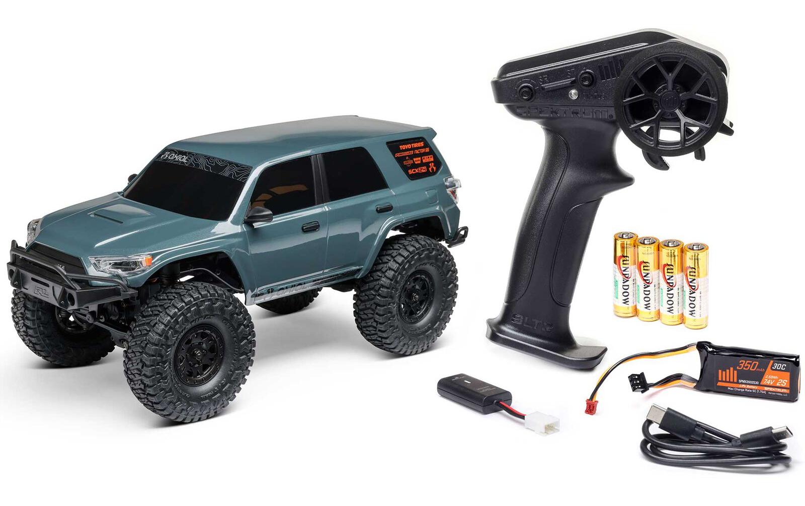 Scale Crawler SCX24 Toyota 4Runner 1:24 RTR - Grau<br>Rock Crawler Brushed 4WD mit Akku & Ladegerät