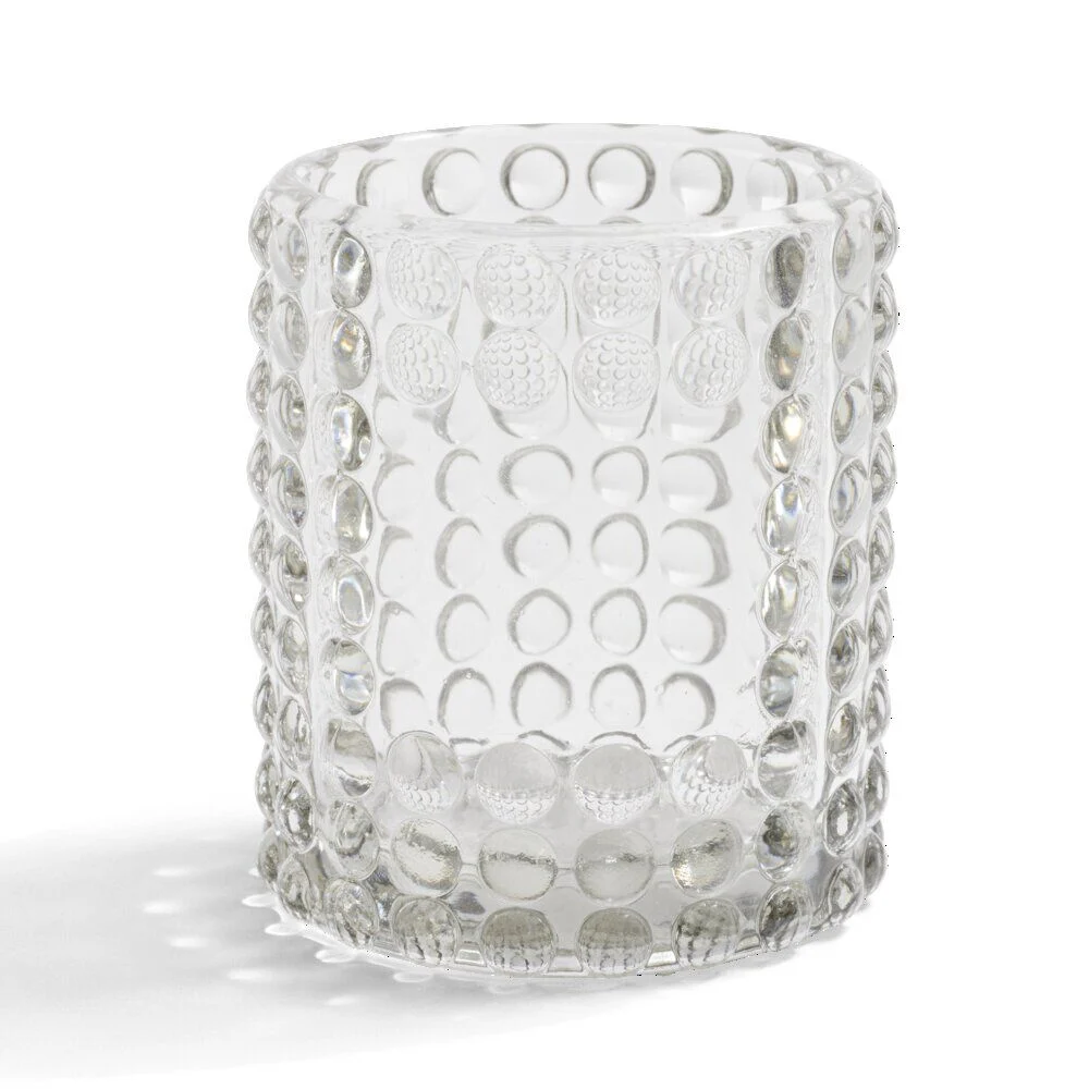 Bougeoir bubble gris Ø7,8cm