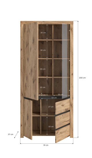 Vitrine WOODY 91x200 cm Braun