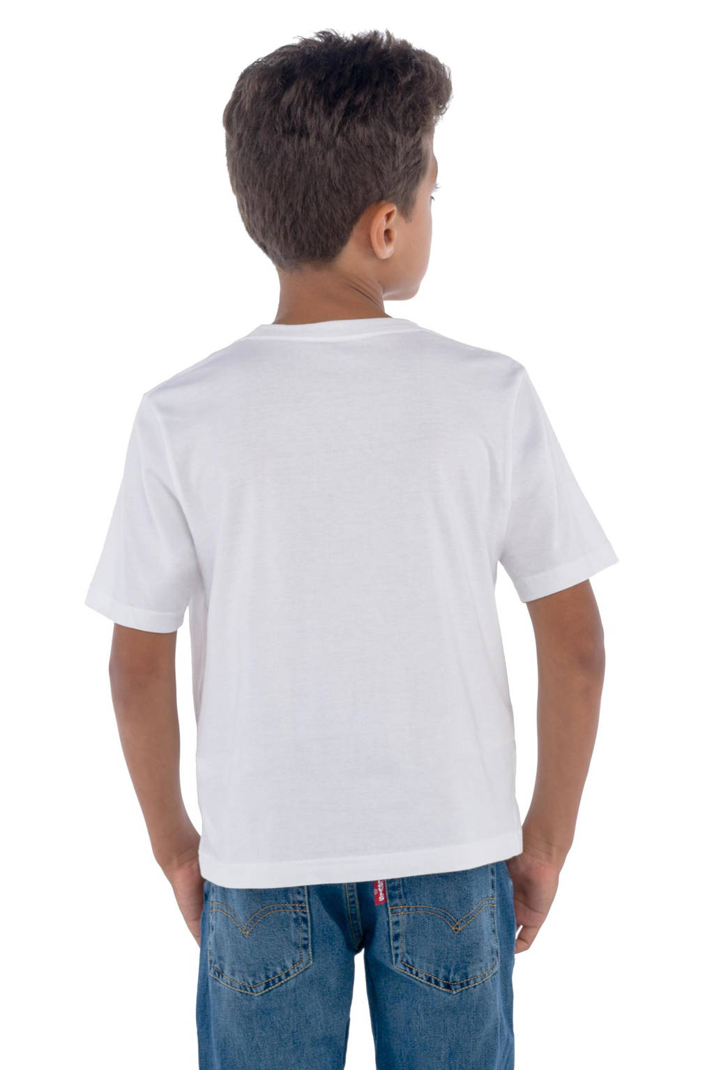 Levi's T-shirt Batwing met logo wit