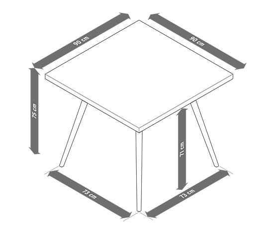 Dining-Tisch mit Beton-Tischplatte