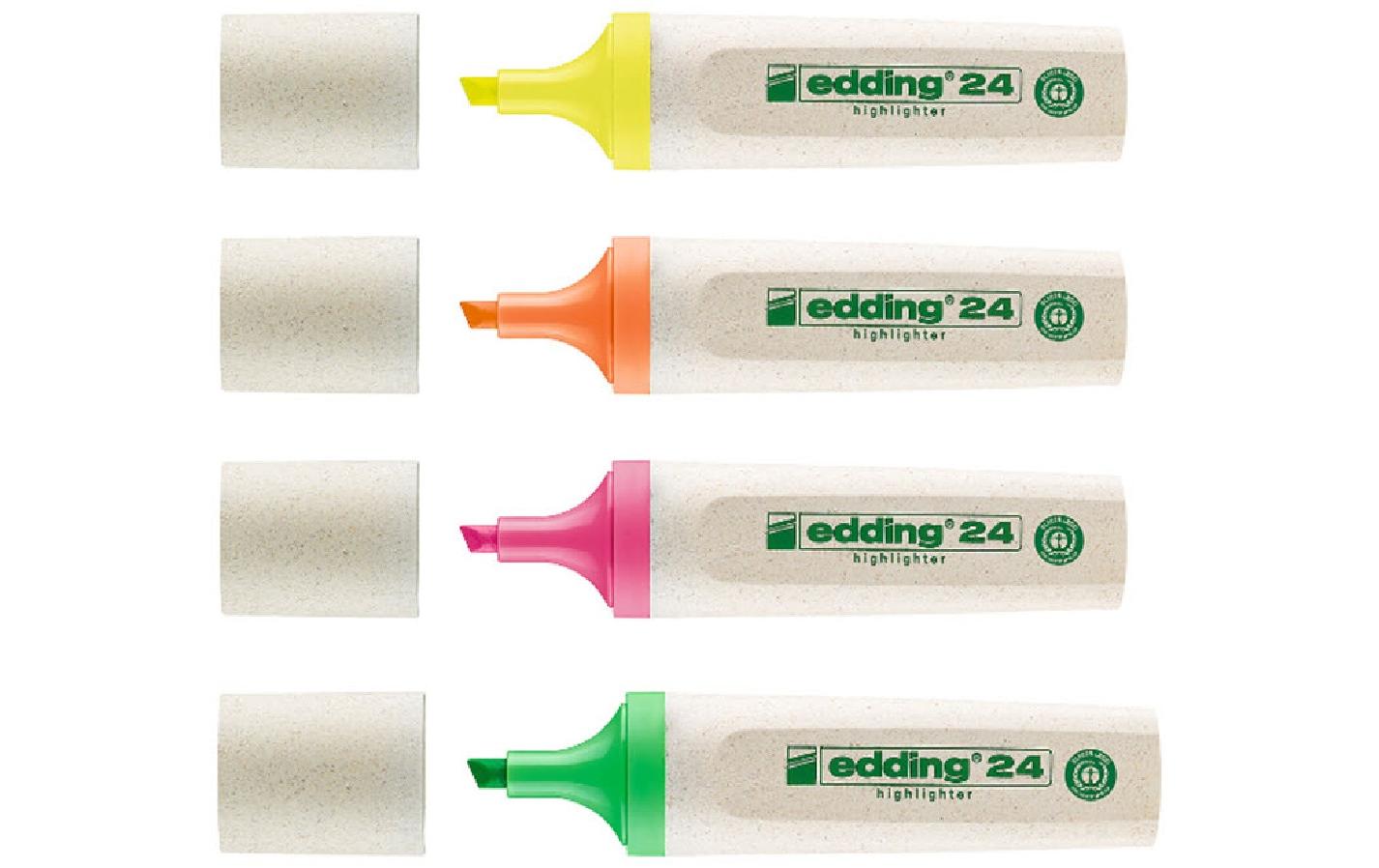Textmarker 24 EcoLine 4 StückNachfüllbarer Marker