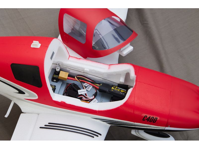 D-Power Motorflugzeug DERBEE C400 Tiefdecker 1100 mm PNP Tiefdecker Modellflugzeug mit Brushless Antrieb