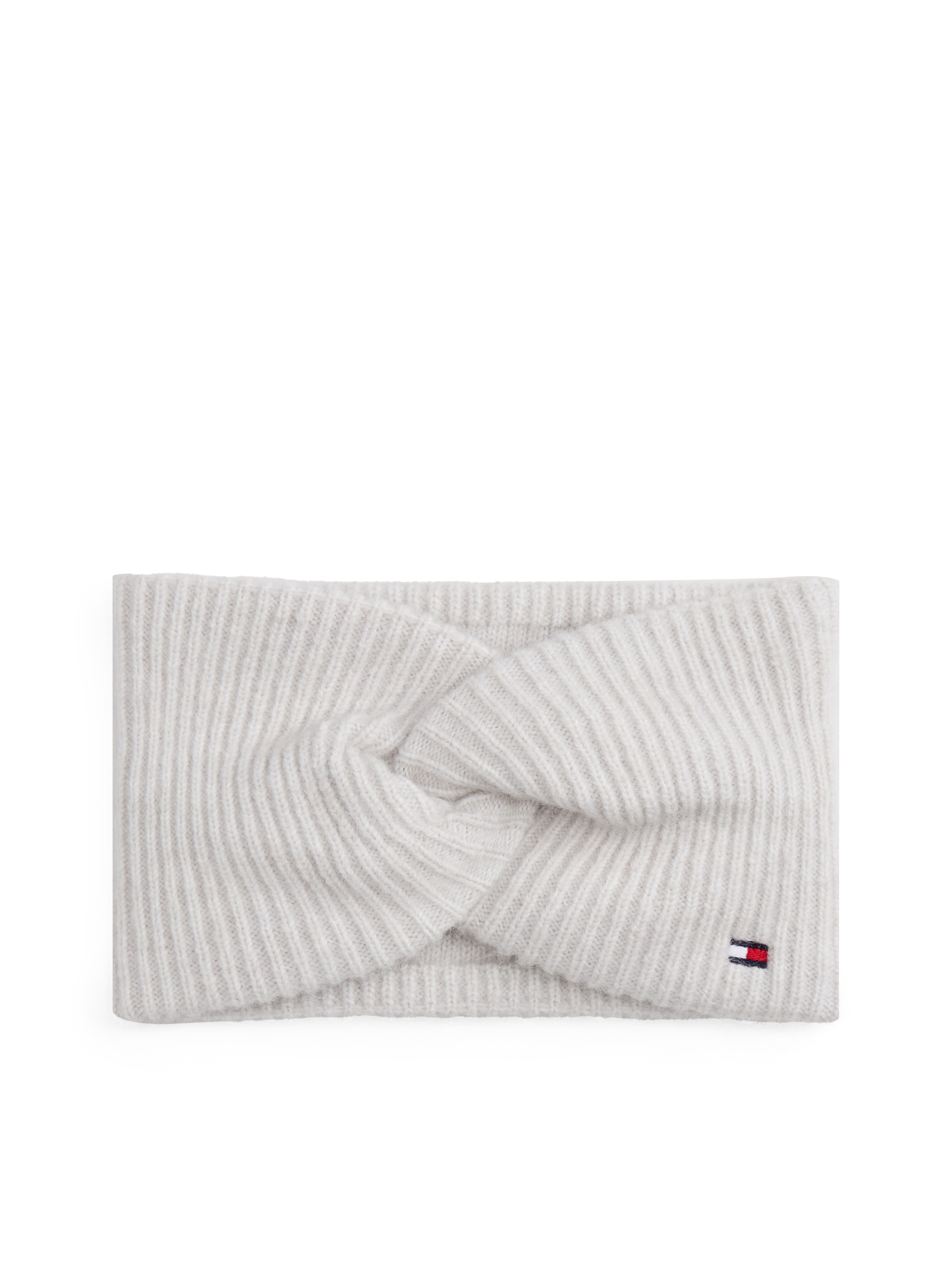 Tommy Hilfiger Stirnband »TH FLAG FLUFFY« flauschig mit Wolle, ca. 20x11 cm, Rippstrick