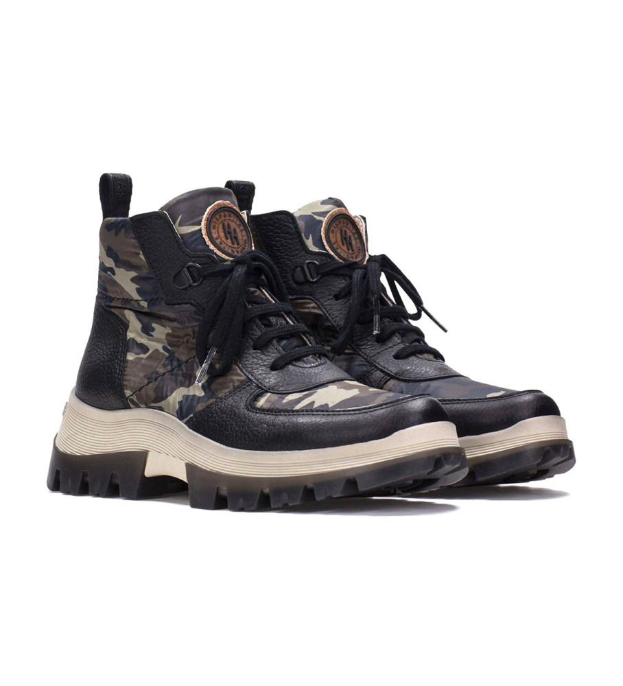 Botas de tornozelo Hispanitas Meryl em couro preto