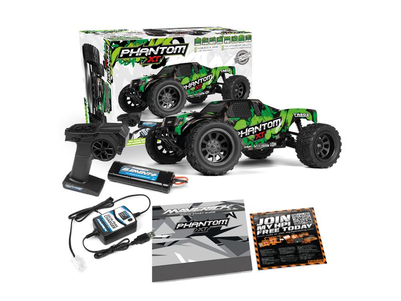 Maverick Truggy Phantom XT 4WD Grün, RTR, 1:10 Off-Road RC Modell mit Allradantrieb