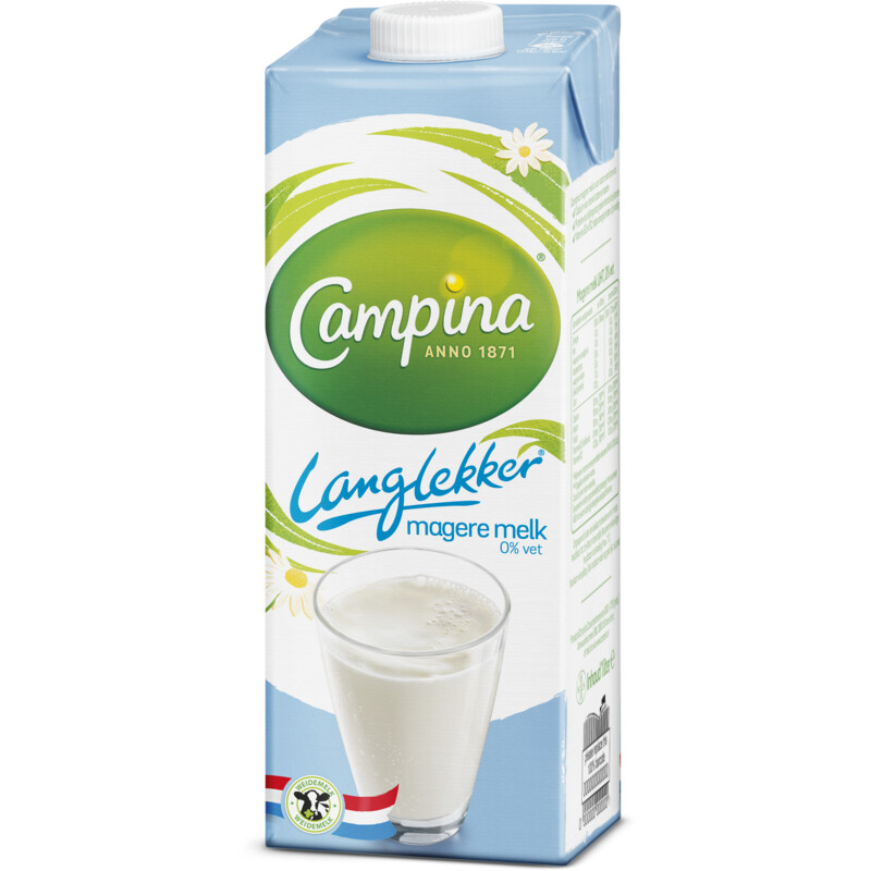 Campina Langlekker magere melk 0% vet