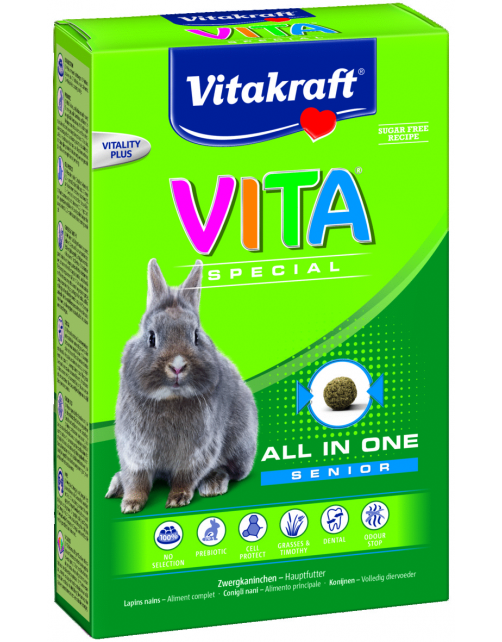 Vitakraft Vitaspecial Senior Dwergkonijn - Konijnenvoer - 600 g