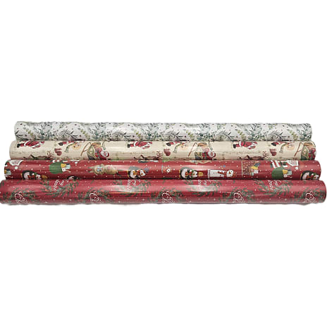 Gavepapir 70 cm x 20 m - flere varianter - assorteret